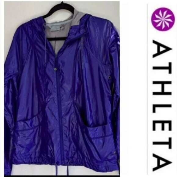 ATHLETA Purple Indio Beach Anorak Windbreaker Jacket Small - Picture 1 of 6